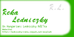 reka ledniczky business card